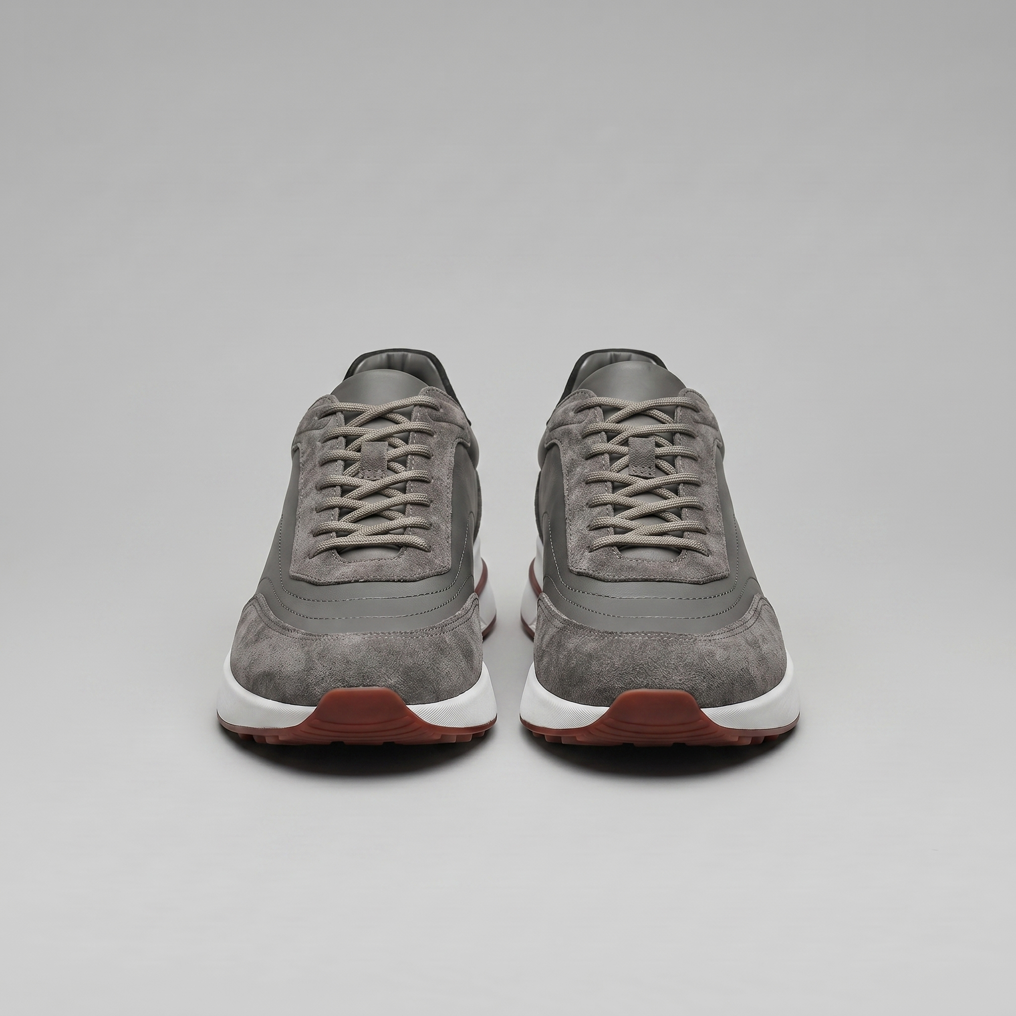 Men's Suede Panel Lace-Up Trainers
