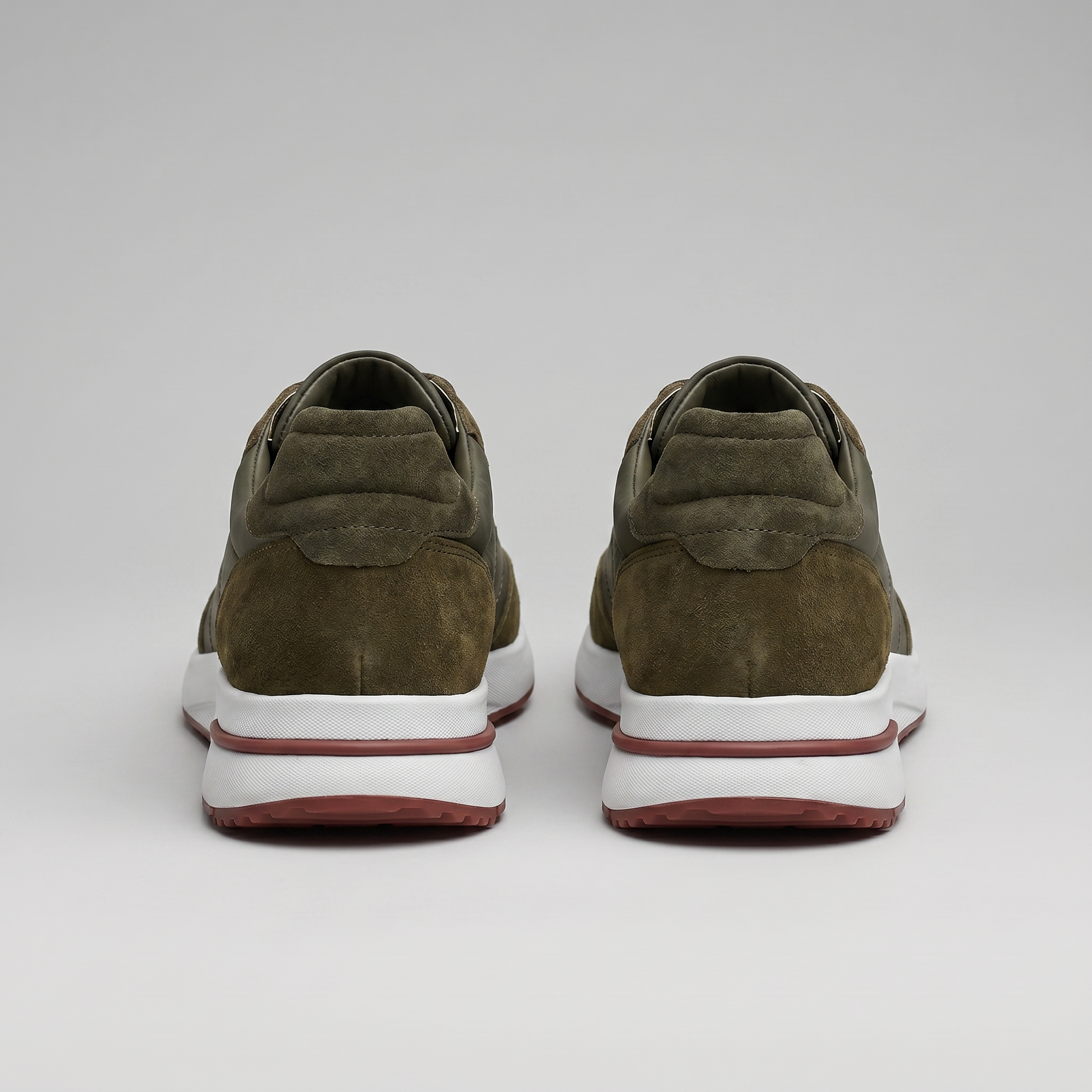 Men's Suede Panel Lace-Up Trainers