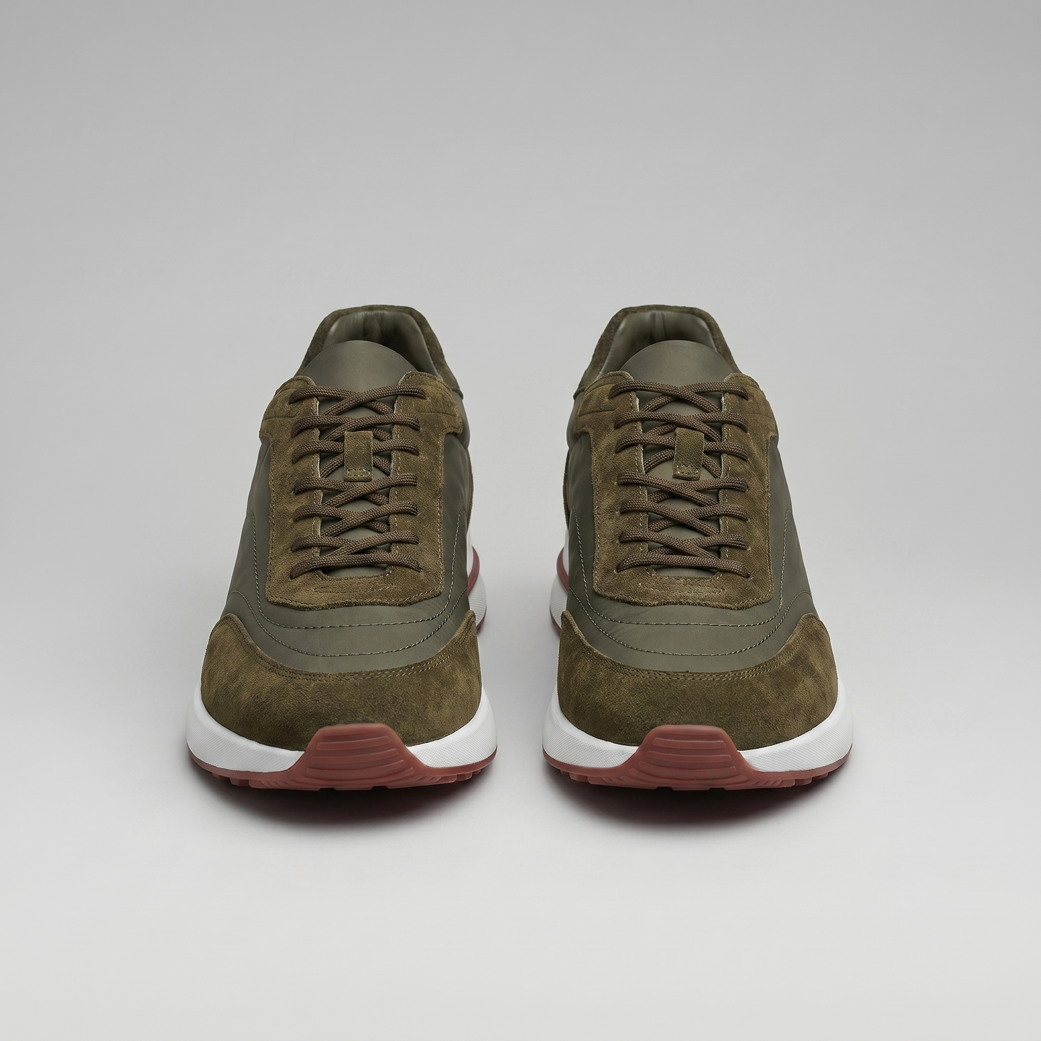 Men's Suede Panel Lace-Up Trainers