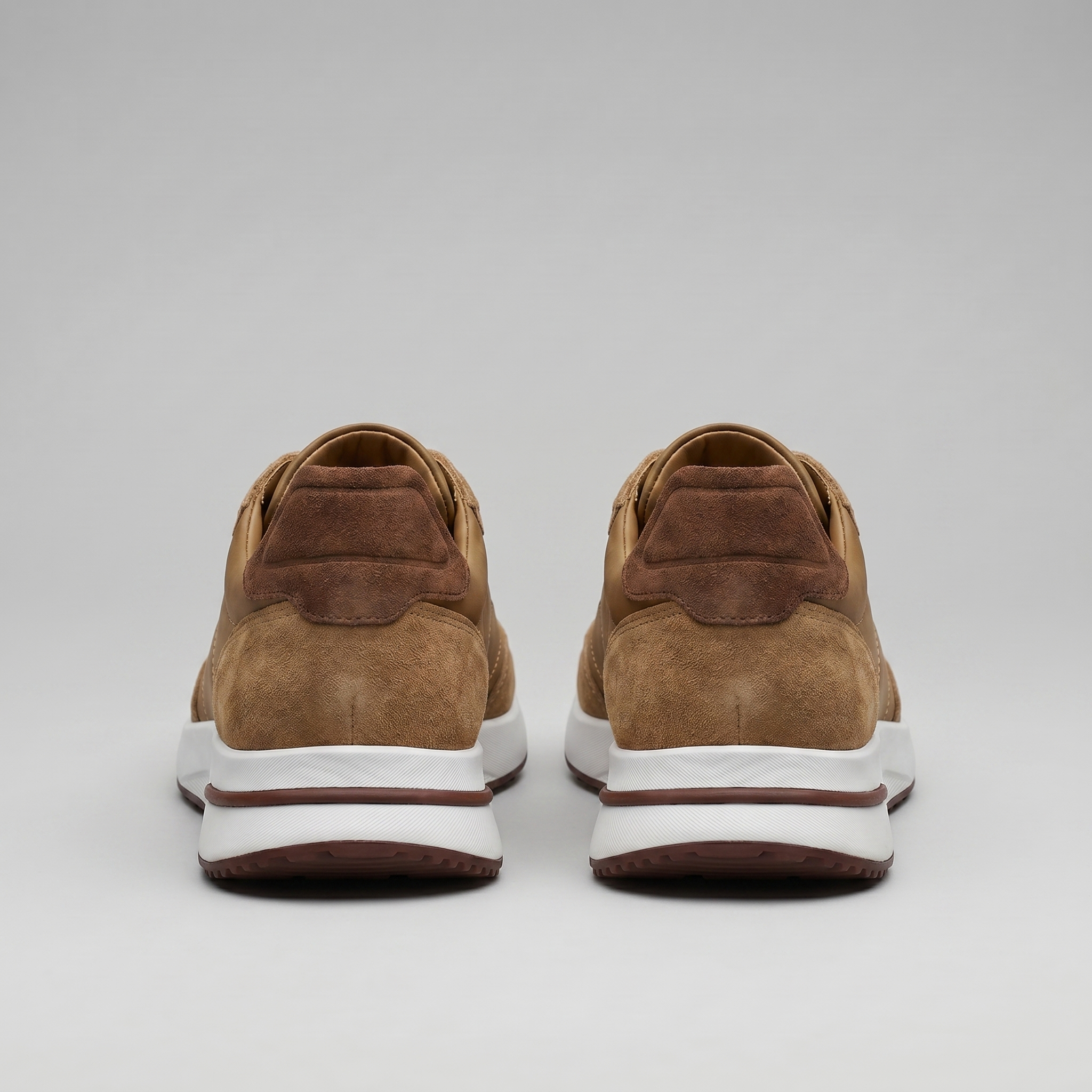 Men's Suede Panel Lace-Up Trainers