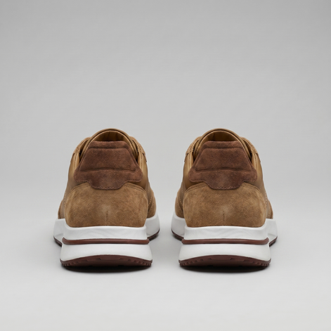 Men's Suede Panel Lace-Up Trainers