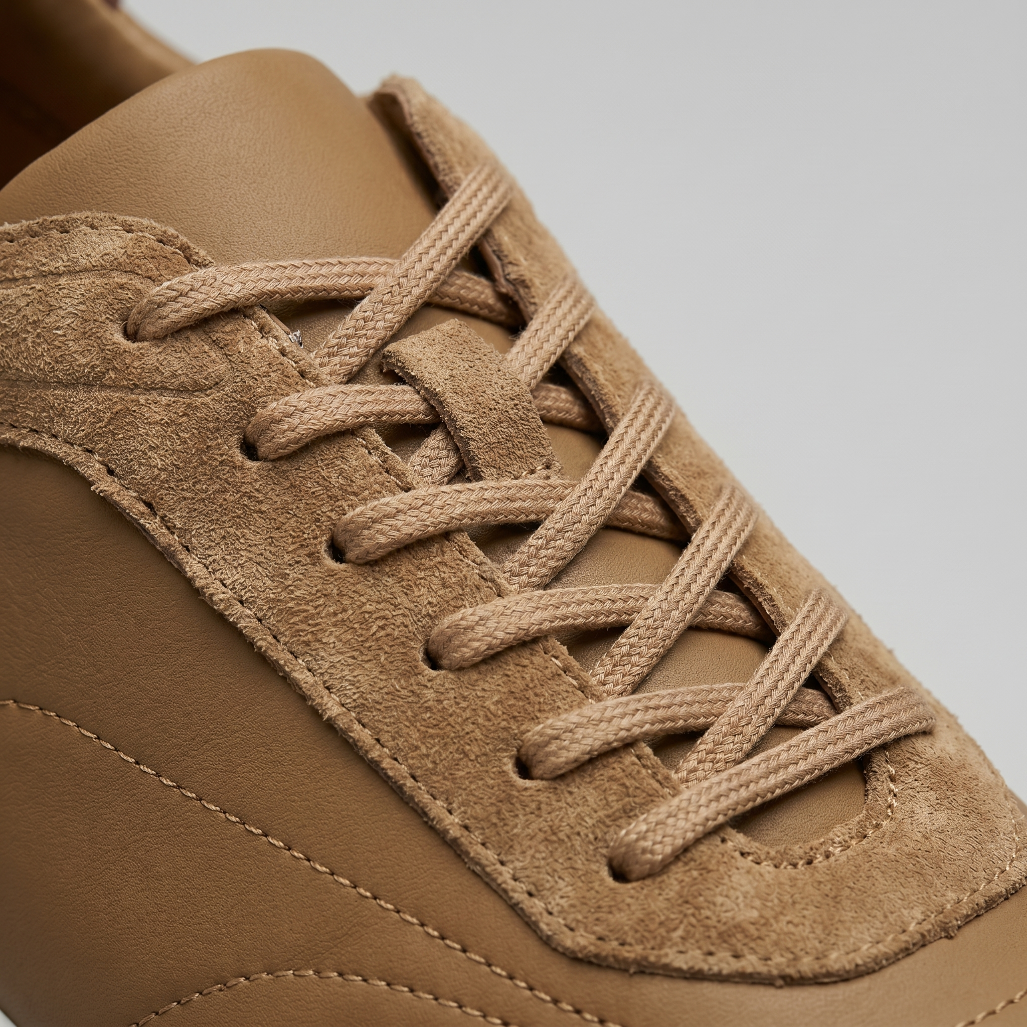 Men's Suede Panel Lace-Up Trainers