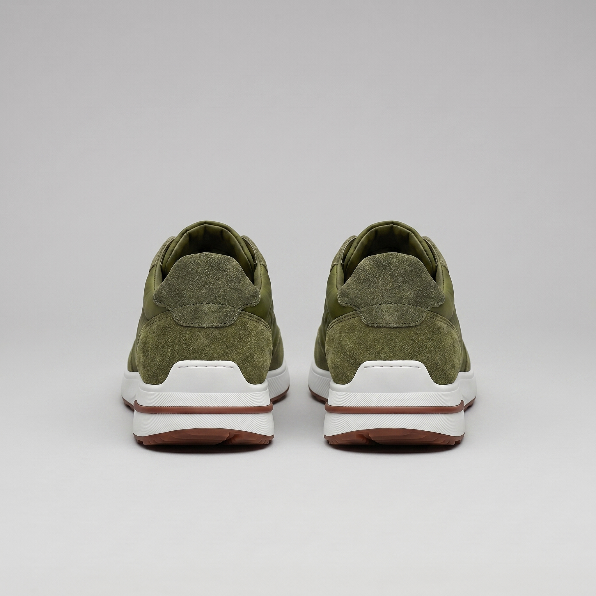 Men's Suede Panel Lace-Up Trainers