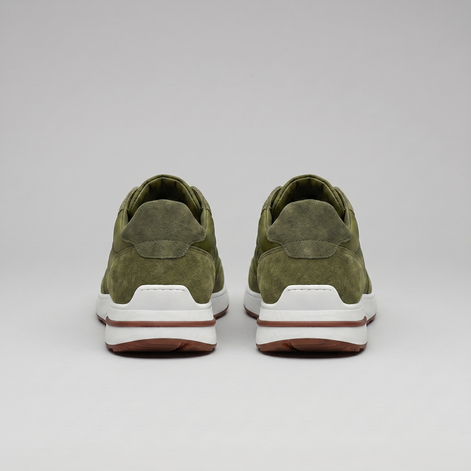 Men's Suede Panel Lace-Up Trainers