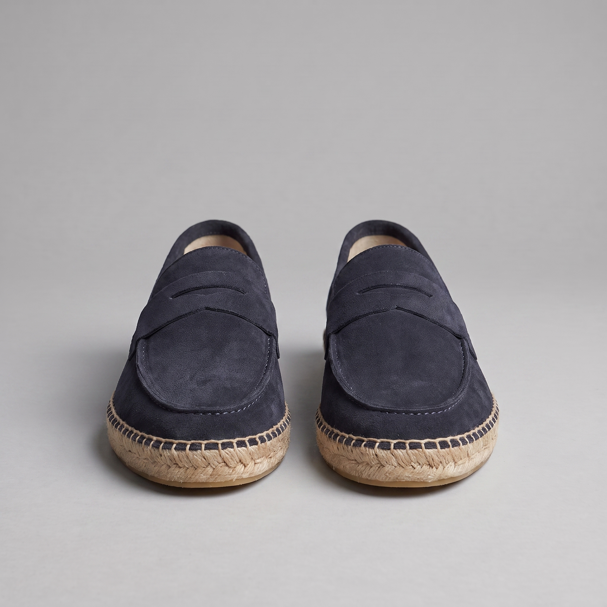 Men's Suede Penny Espadrille Loafers