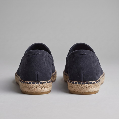 Men's Suede Penny Espadrille Loafers