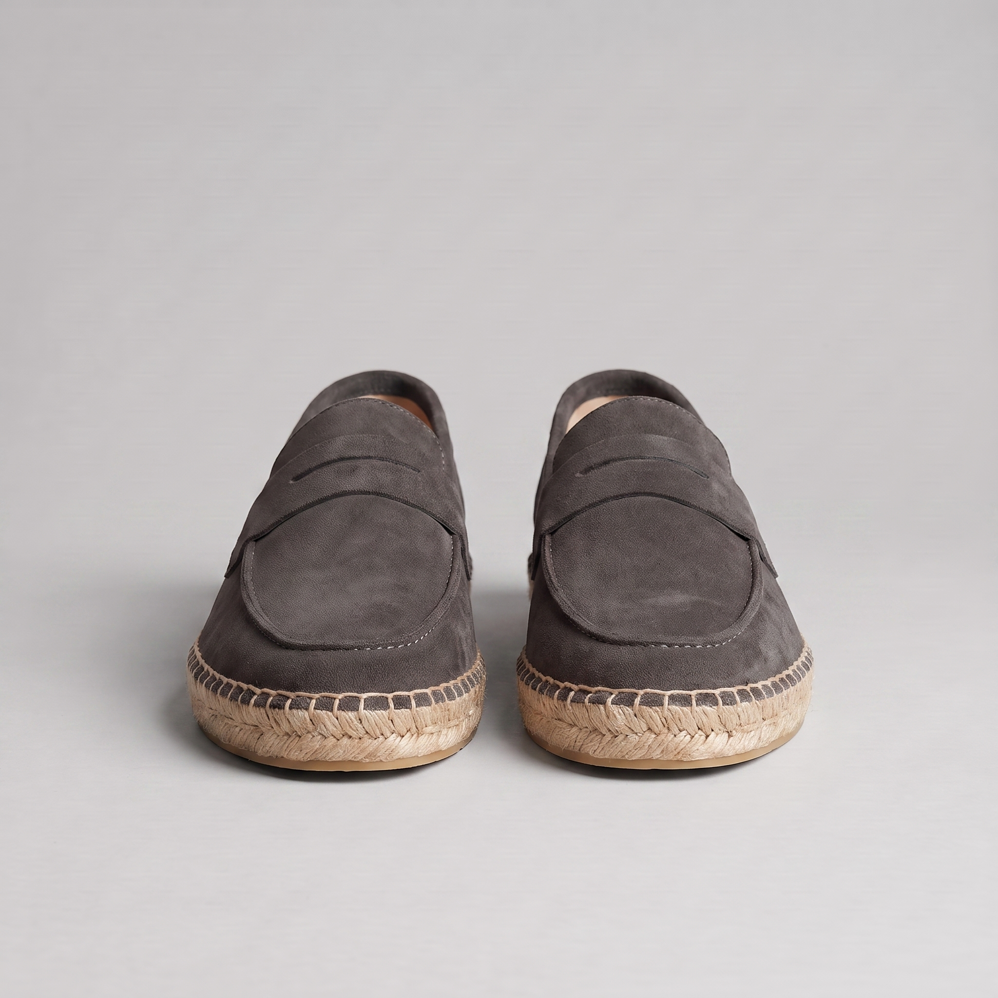 Men's Suede Penny Espadrille Loafers