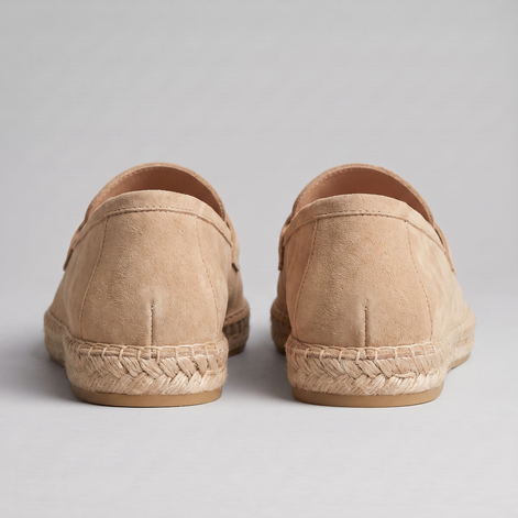 Men's Suede Penny Espadrille Loafers