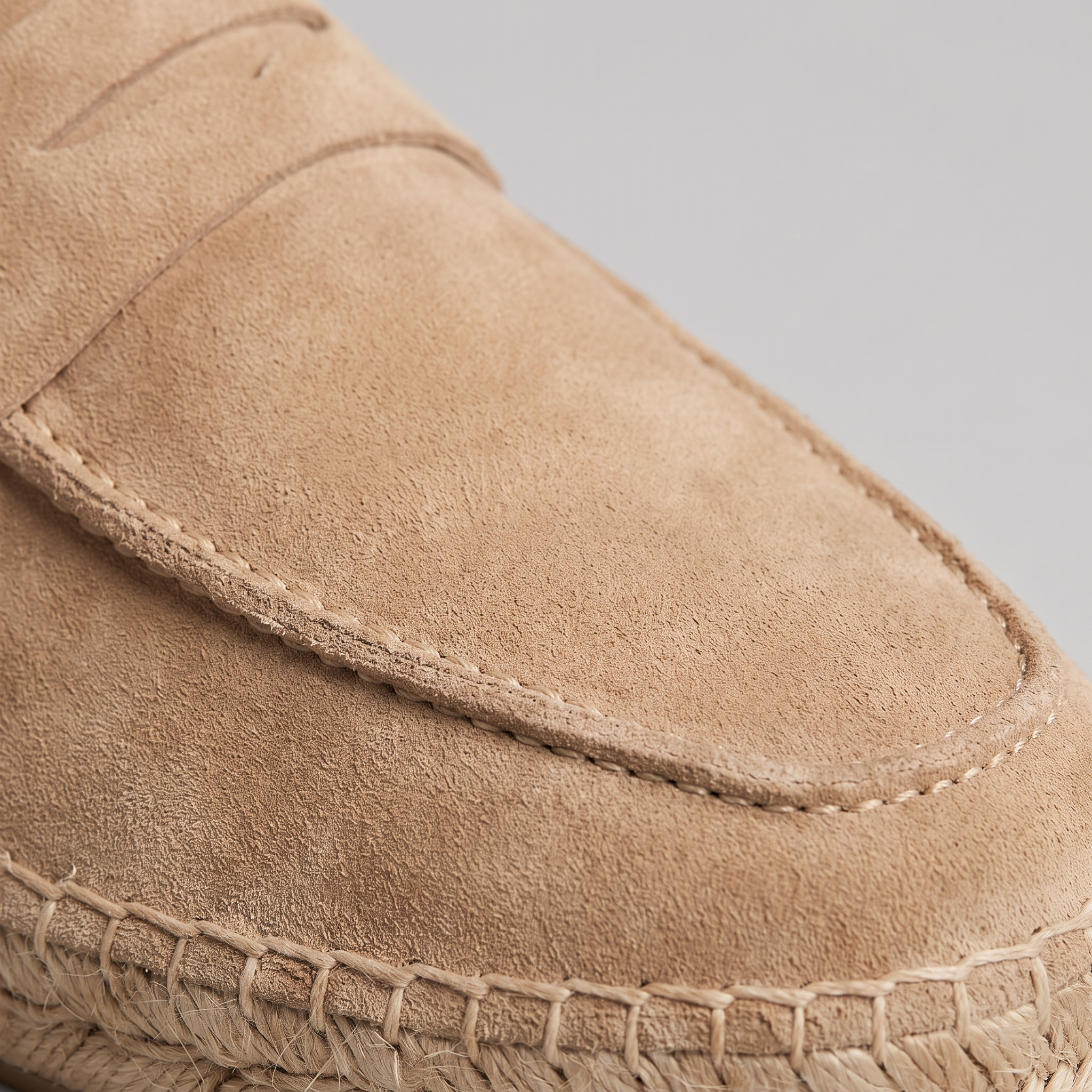 Men's Suede Penny Espadrille Loafers