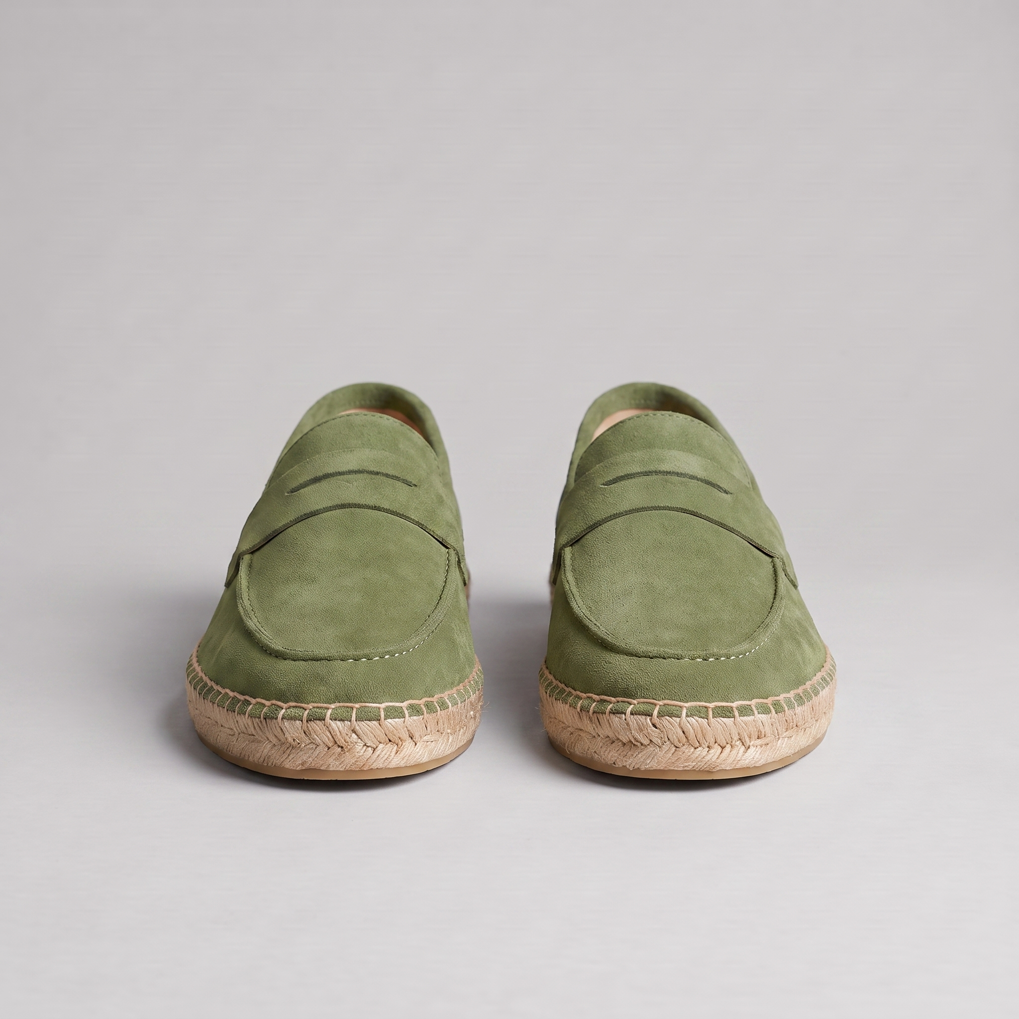 Men's Suede Penny Espadrille Loafers