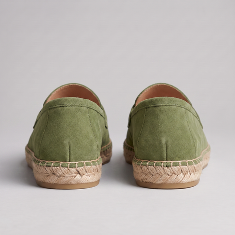 Men's Suede Penny Espadrille Loafers