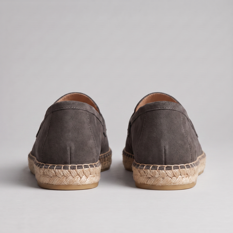 Men's Suede Penny Espadrille Loafers