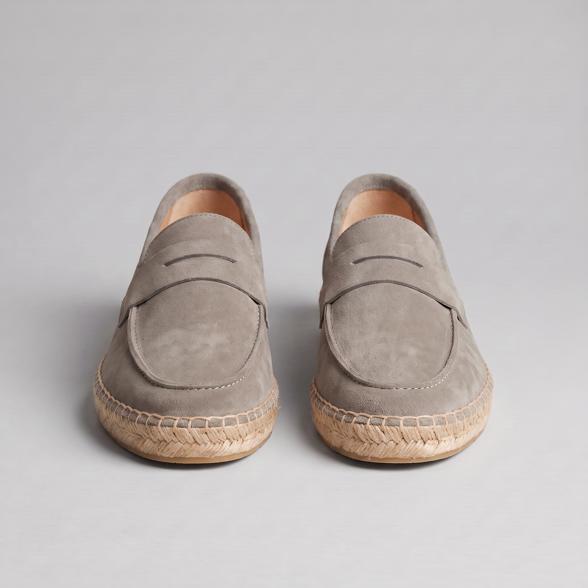 Men's Suede Penny Espadrille Loafers