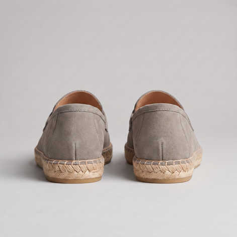 Men's Suede Penny Espadrille Loafers