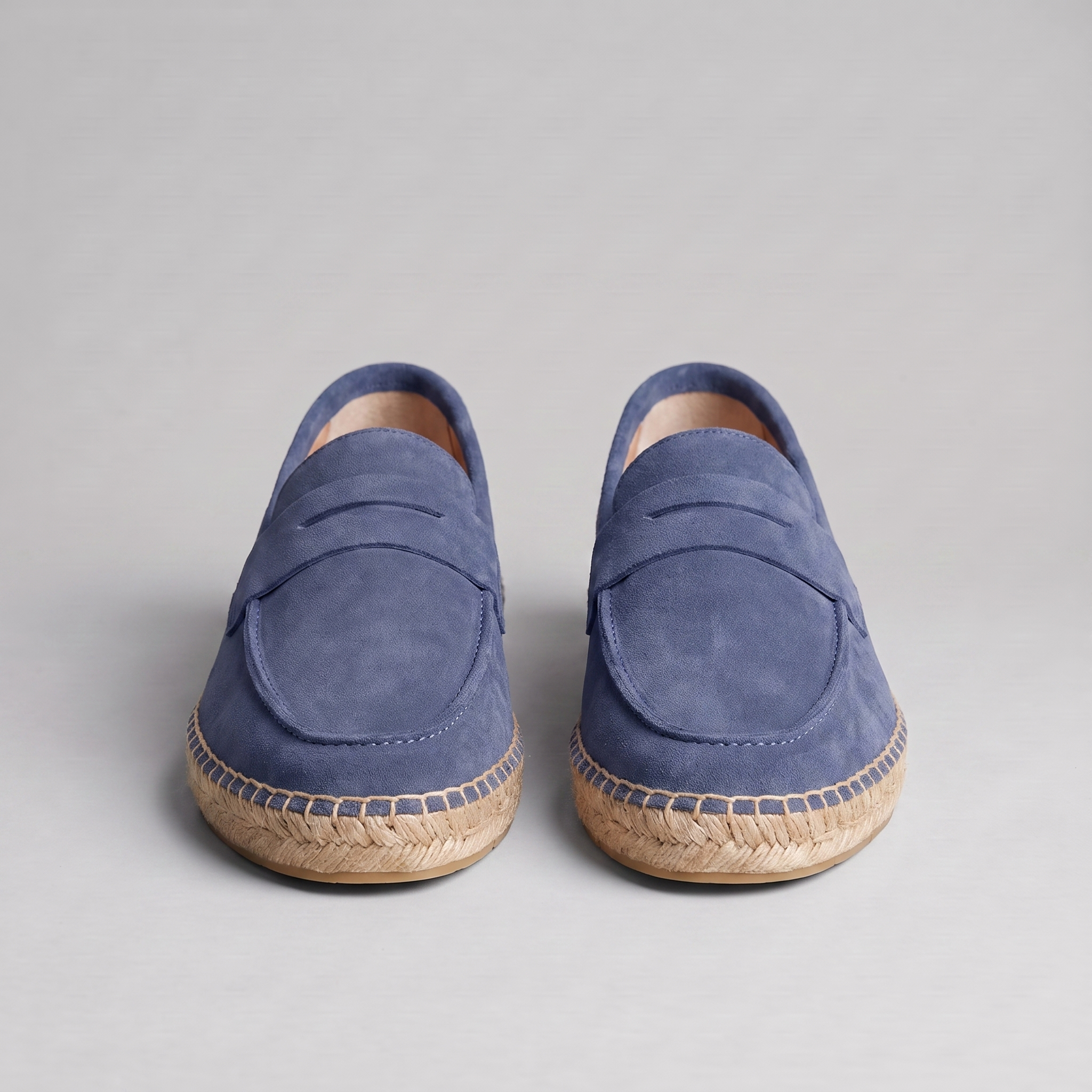 Men's Suede Penny Espadrille Loafers
