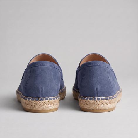 Men's Suede Penny Espadrille Loafers