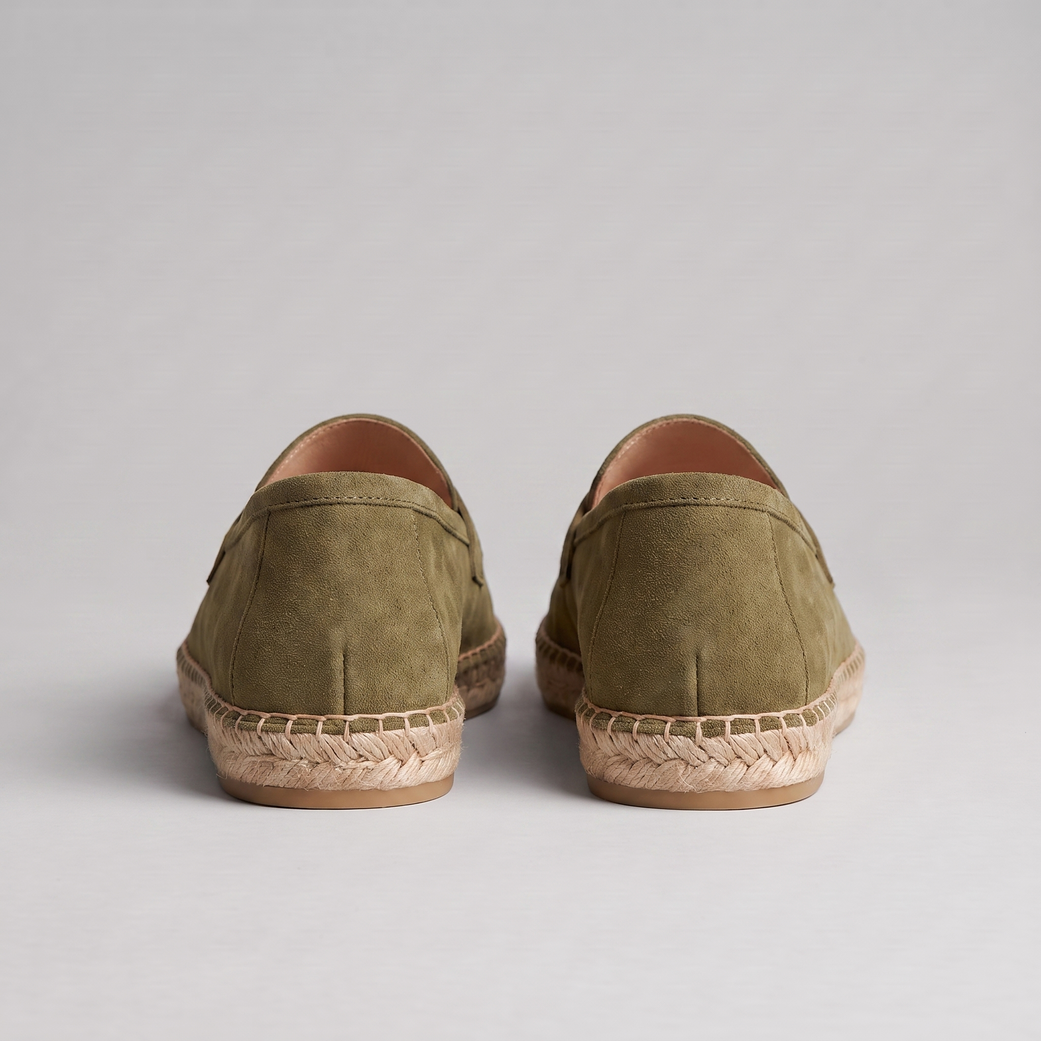 Men's Suede Penny Espadrille Loafers