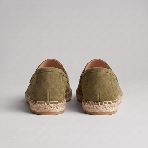 Men's Suede Penny Espadrille Loafers