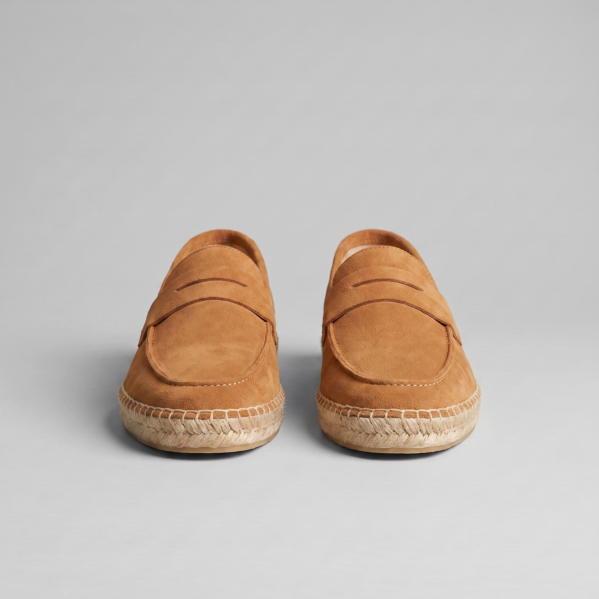 Men's Suede Penny Espadrille Loafers