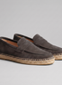 Men's Suede Penny Espadrille Loafers