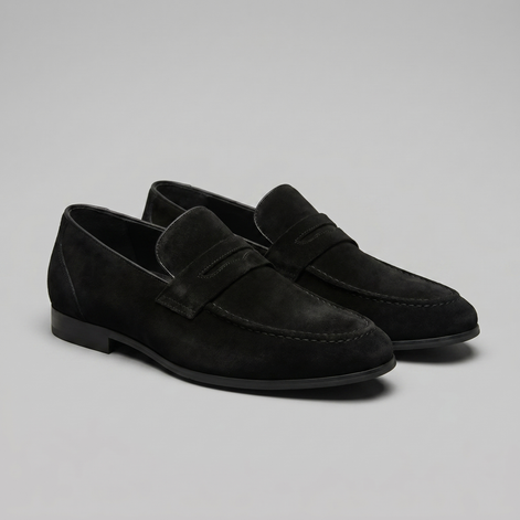 Men's Suede Penny Loafers