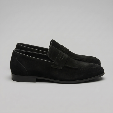Men's Suede Penny Loafers