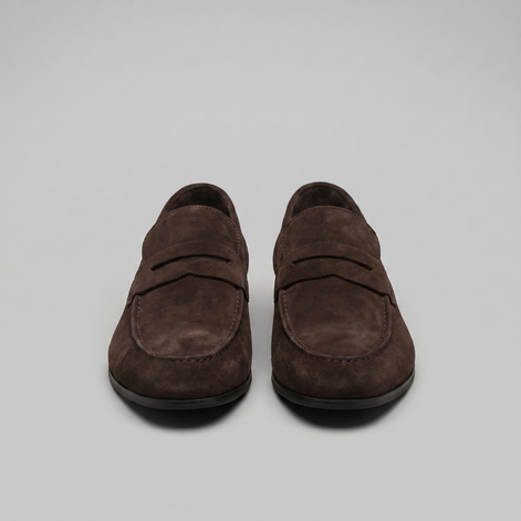 Men's Suede Penny Loafers