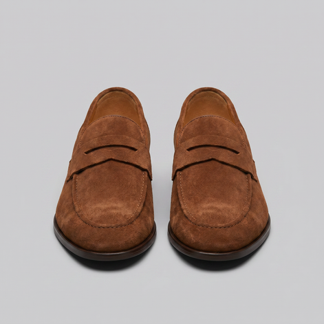 Men's Suede Penny Loafers