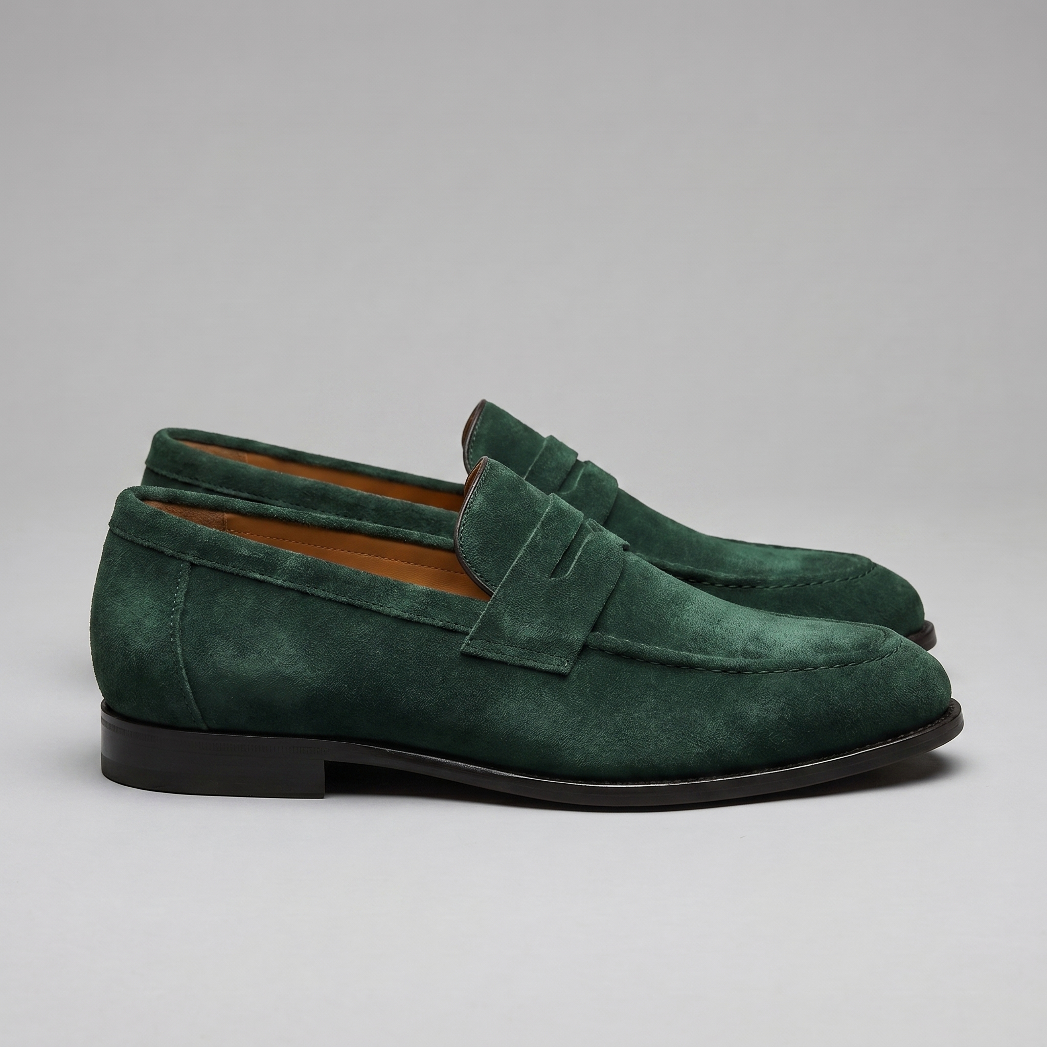 Men's Suede Penny Loafers