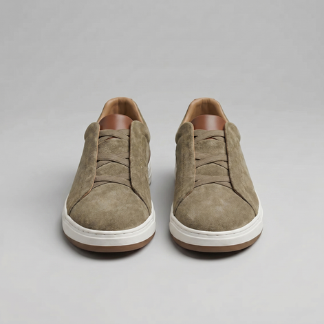 Men's Suede Slip-On Casual Sneakers