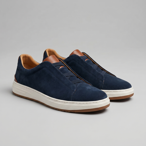 Men's Suede Slip-On Casual Sneakers
