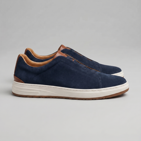 Men's Suede Slip-On Casual Sneakers