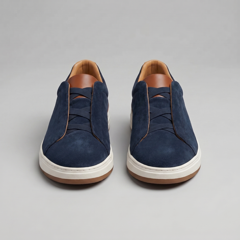 Men's Suede Slip-On Casual Sneakers