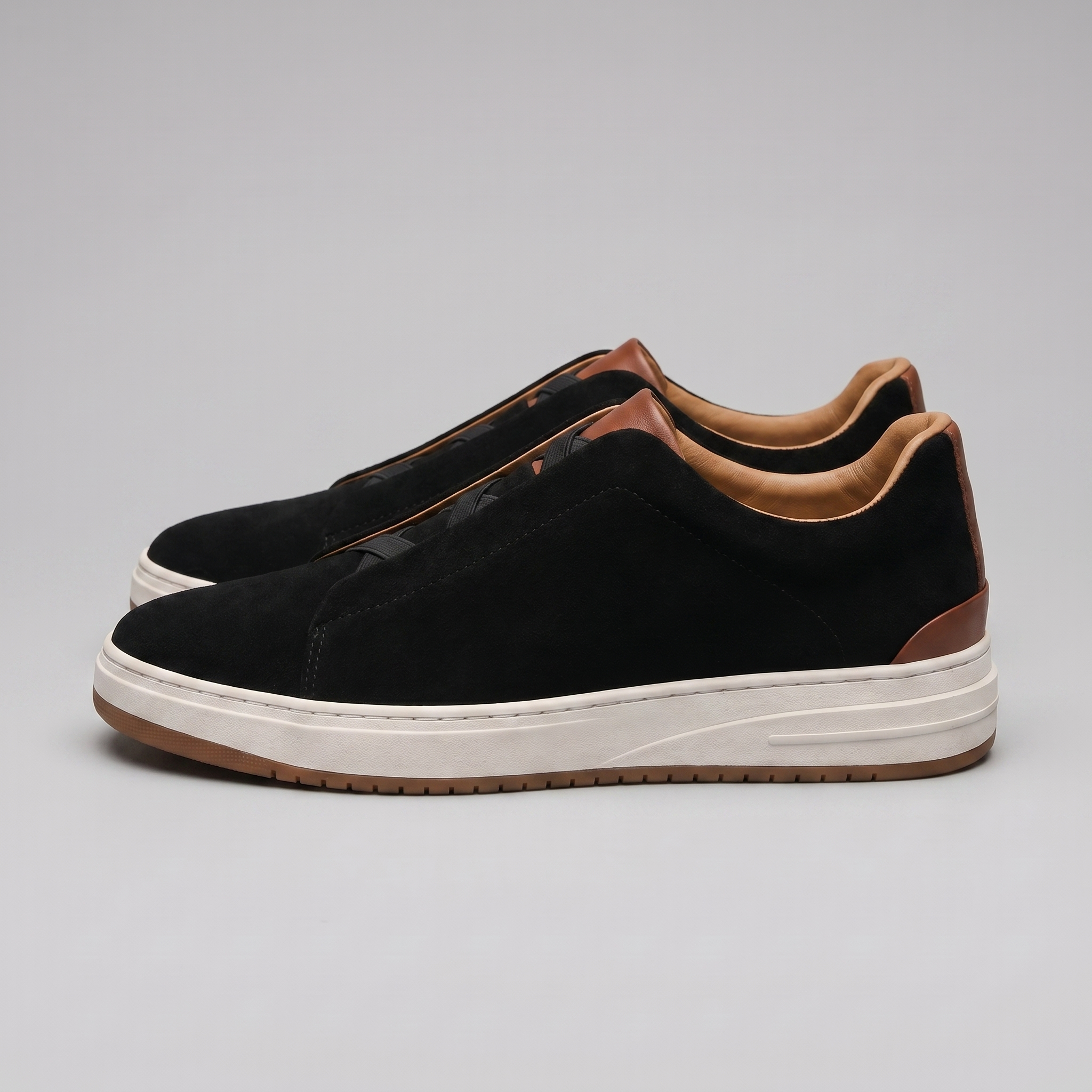 Men's Suede Slip-On Casual Sneakers