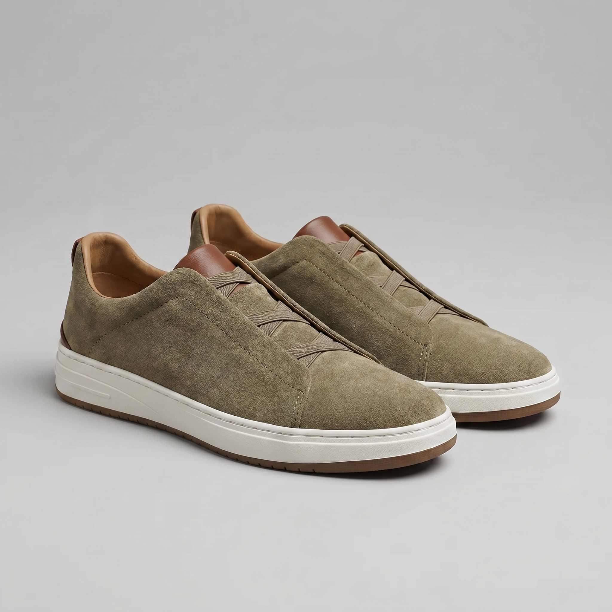 Men's Suede Slip-On Casual Sneakers