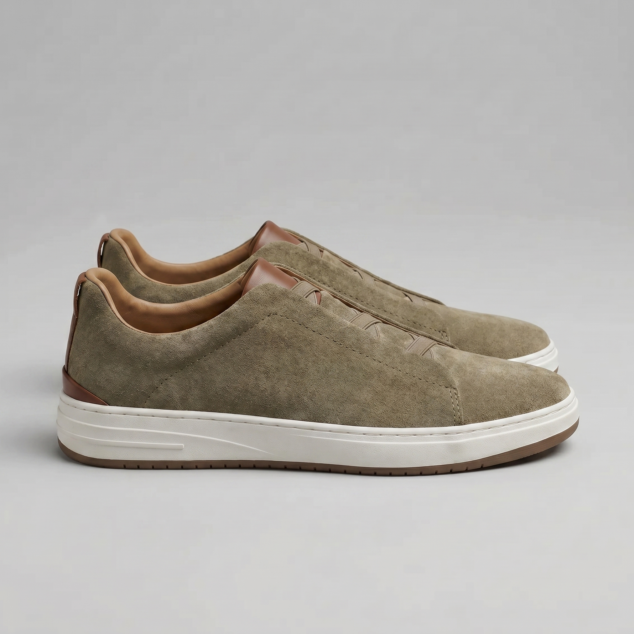 Men's Suede Slip-On Casual Sneakers
