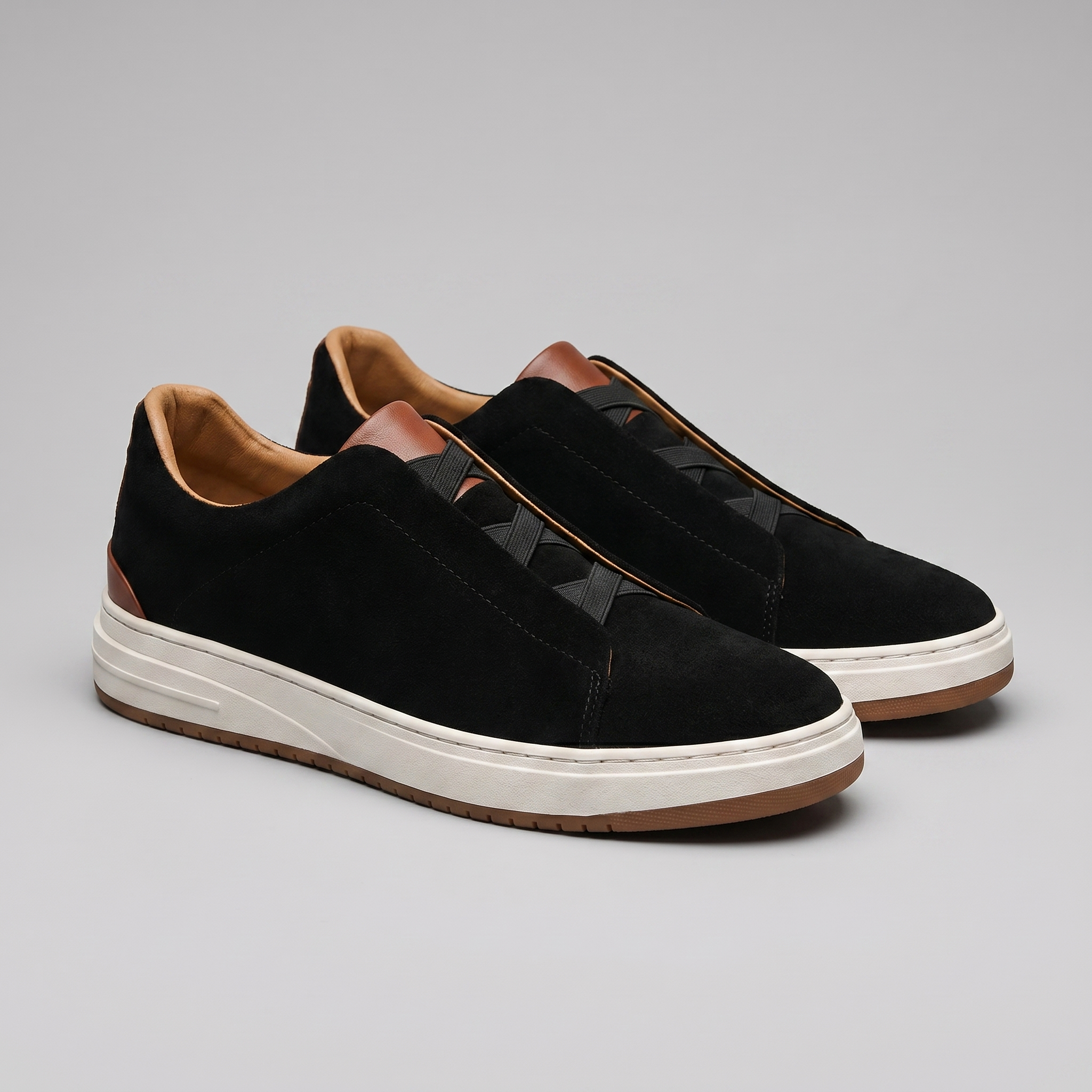 Men's Suede Slip-On Casual Sneakers