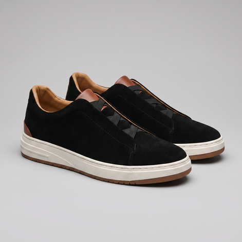 Men's Suede Slip-On Casual Sneakers