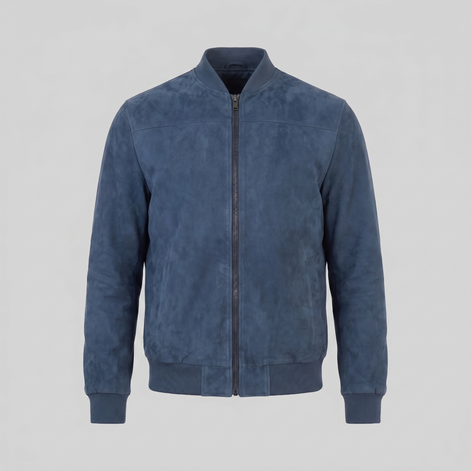 Men's Suede-Touch Bomber Jacket