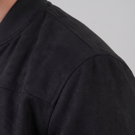 Men's Suede-Touch Bomber Jacket