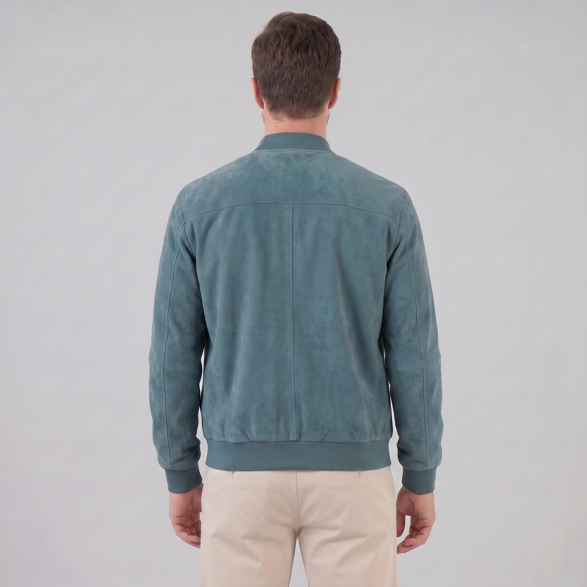 Men's Suede-Touch Bomber Jacket