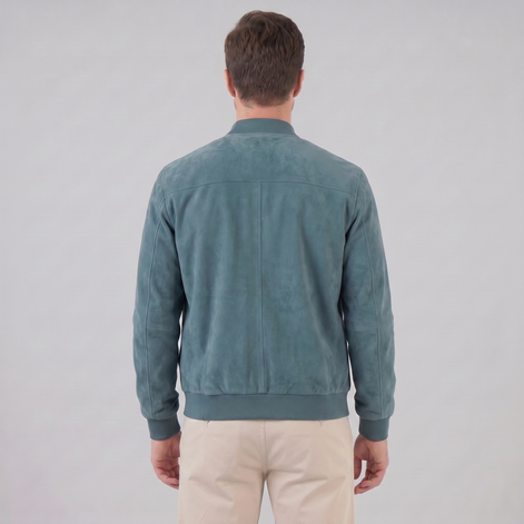 Men's Suede-Touch Bomber Jacket