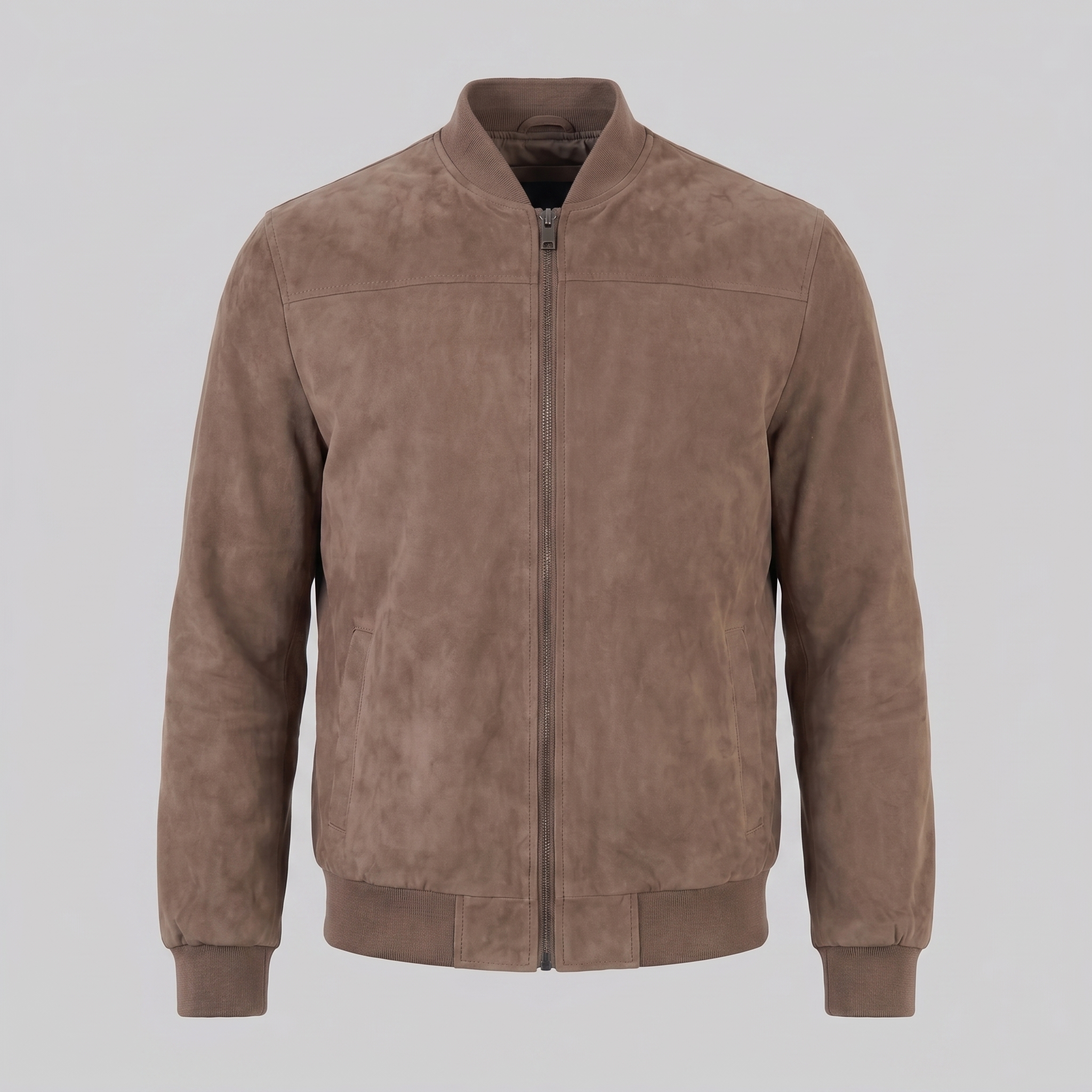Men's Suede-Touch Bomber Jacket
