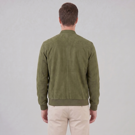 Men's Suede-Touch Bomber Jacket