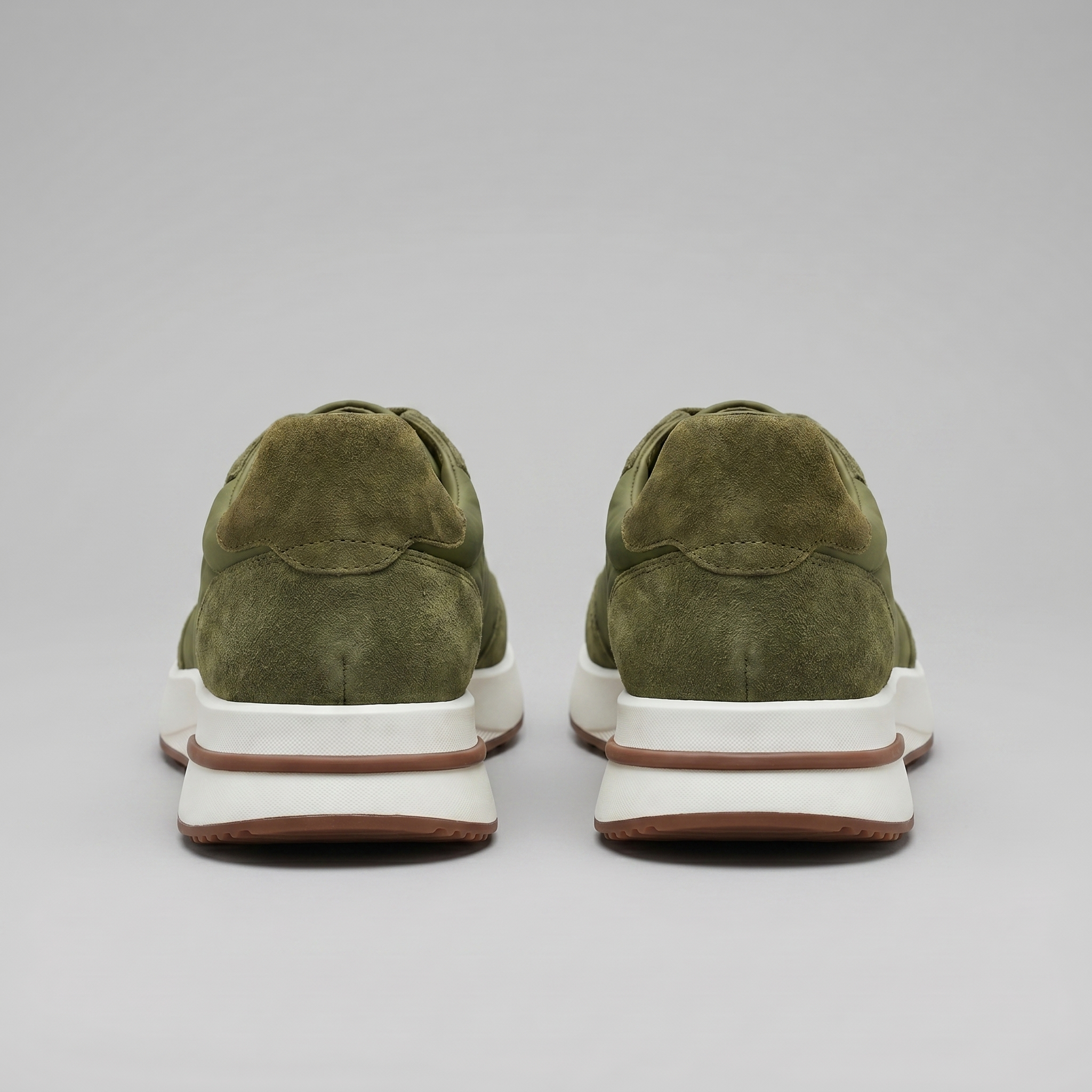 Men's Suede and Nylon Panel Trainers