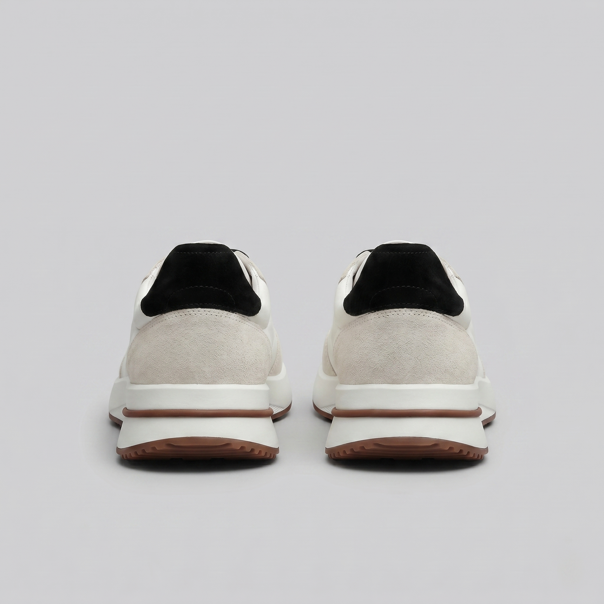 Men's Suede and Nylon Panel Trainers