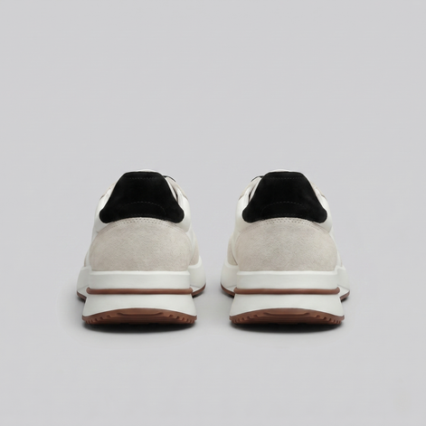 Men's Suede and Nylon Panel Trainers