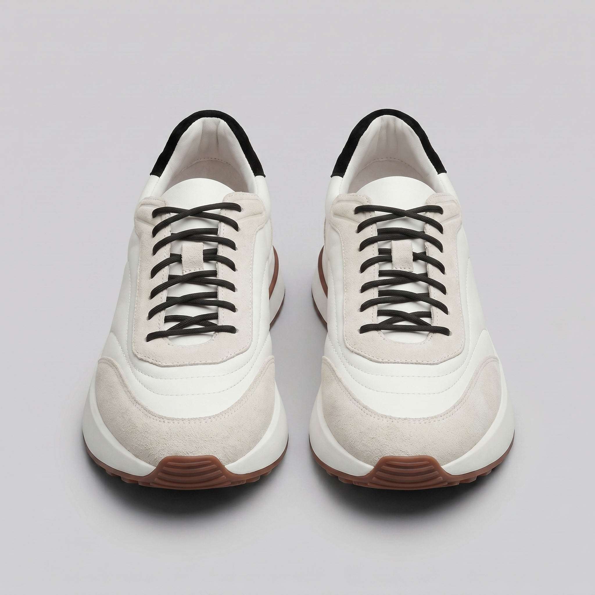 Men's Suede and Nylon Panel Trainers