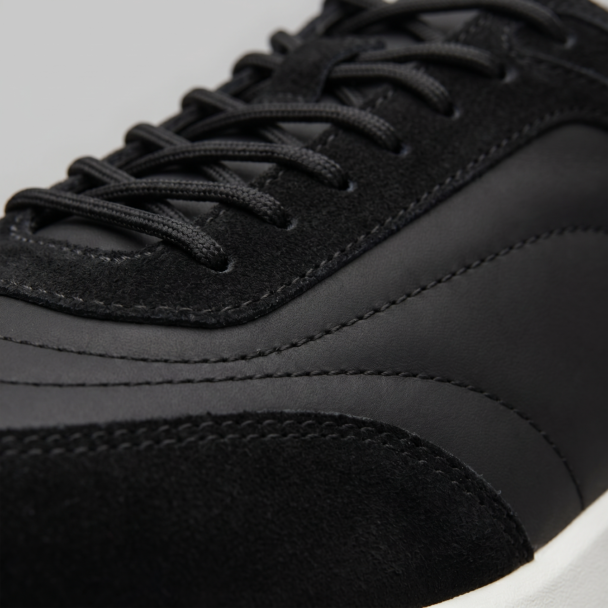 Men's Suede and Nylon Panel Trainers
