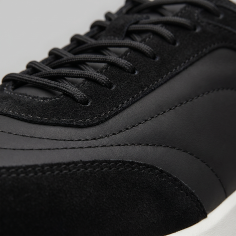Men's Suede and Nylon Panel Trainers
